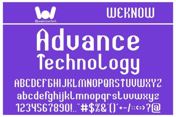 Advance Technology Font for Modern Web Design