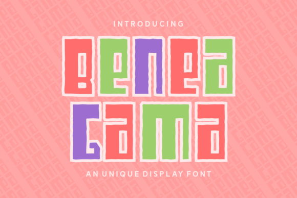 Benea Gama Font: Quirky Display Type for Unique Crafts