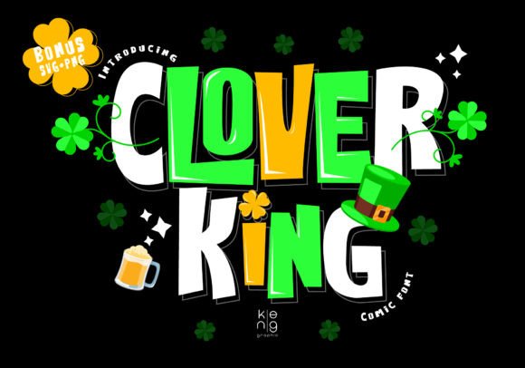 Clover King Font: Bold Display Typography for Crafters