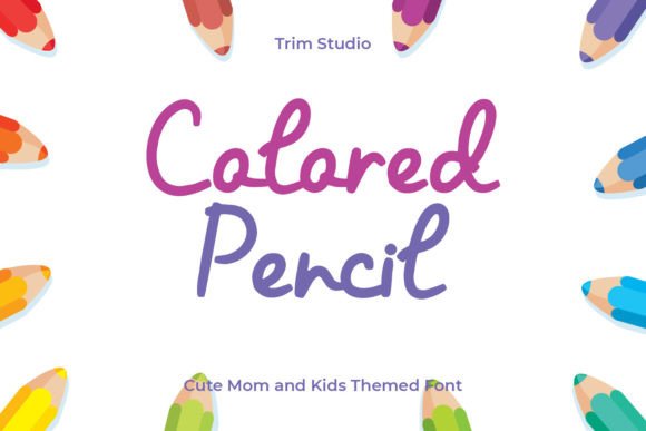 Colored Pencil Font: Playful Script for Makers