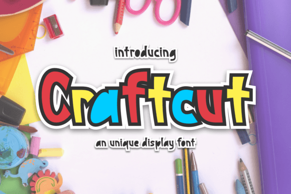 Craftcut Font: A Display Typeface for Campaigns